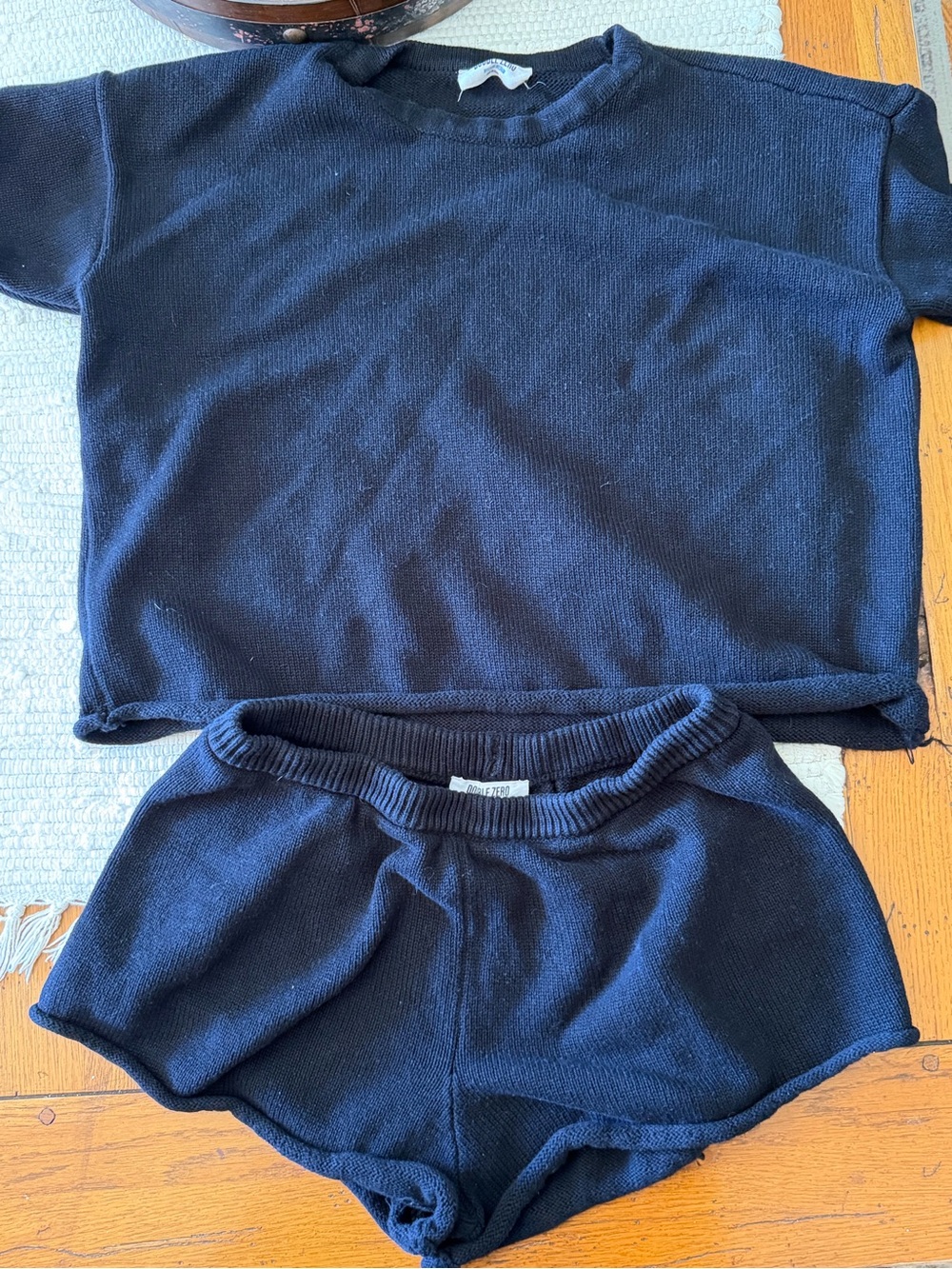 Double Zero Black Knit Women's Set